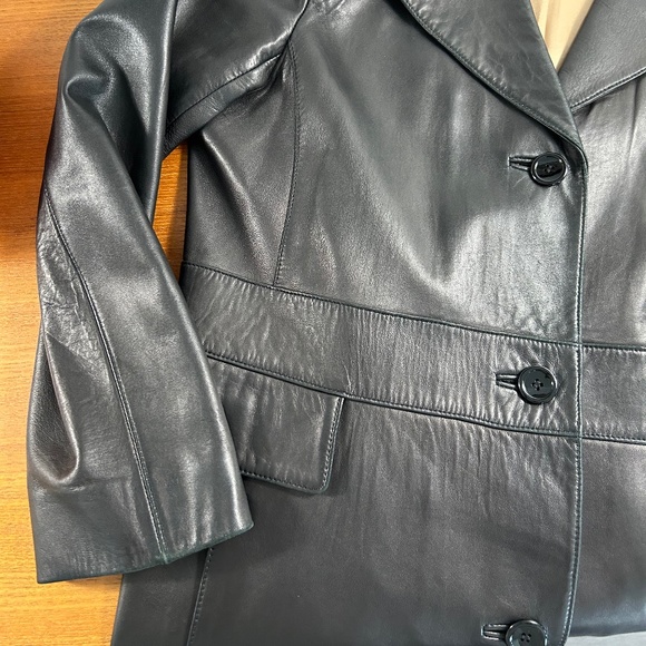 New Gorgeous Ann Taylor Leather Coat - Picture 6 of 12